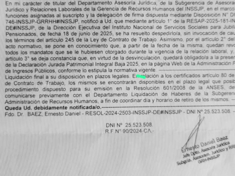 AUDIOS. Es libertaria y la despidieron del PAMI de San Cayetano